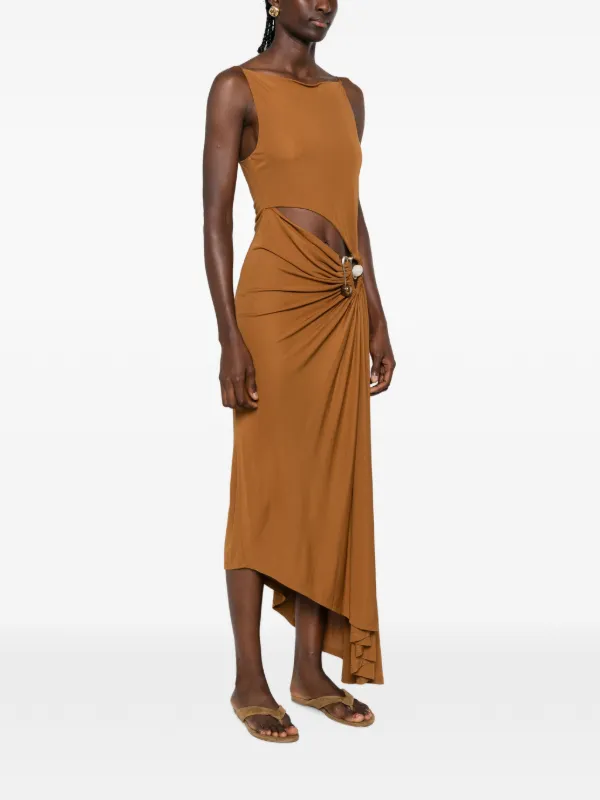 Christopher Esber boat-neck Dress | Brown