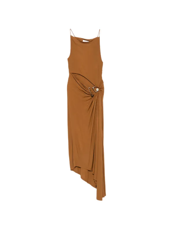 christopher esber dress brown boat-neck | Chiffon Junior Bridesmaid Dress campaign:modern-romance-3 Size:14/XL introducing subtle texture against