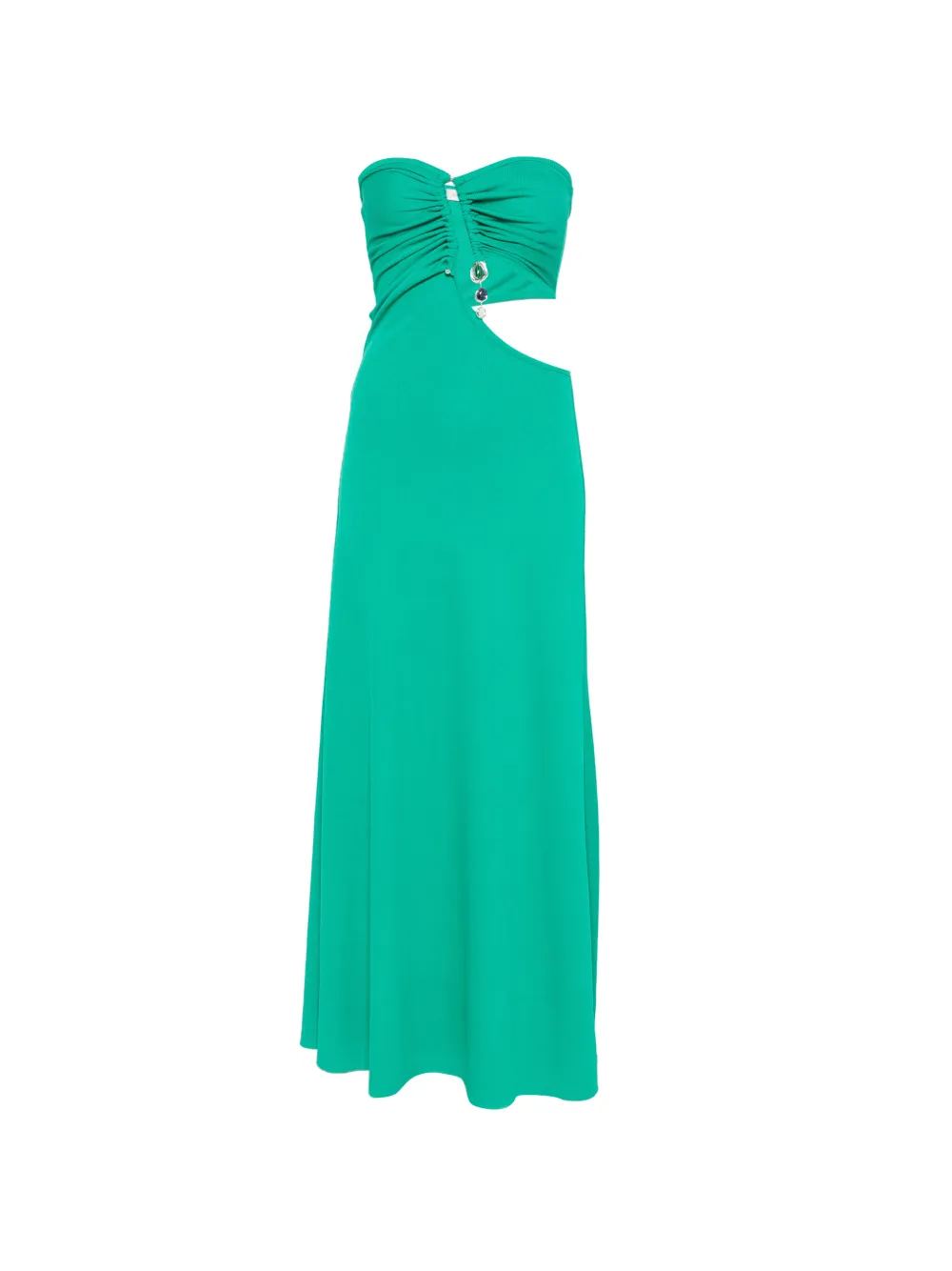 Christopher Esber crystal-pendant strapless maxi dress - Grün