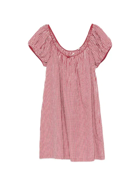 DÔEN Julia gingham-print mini dress