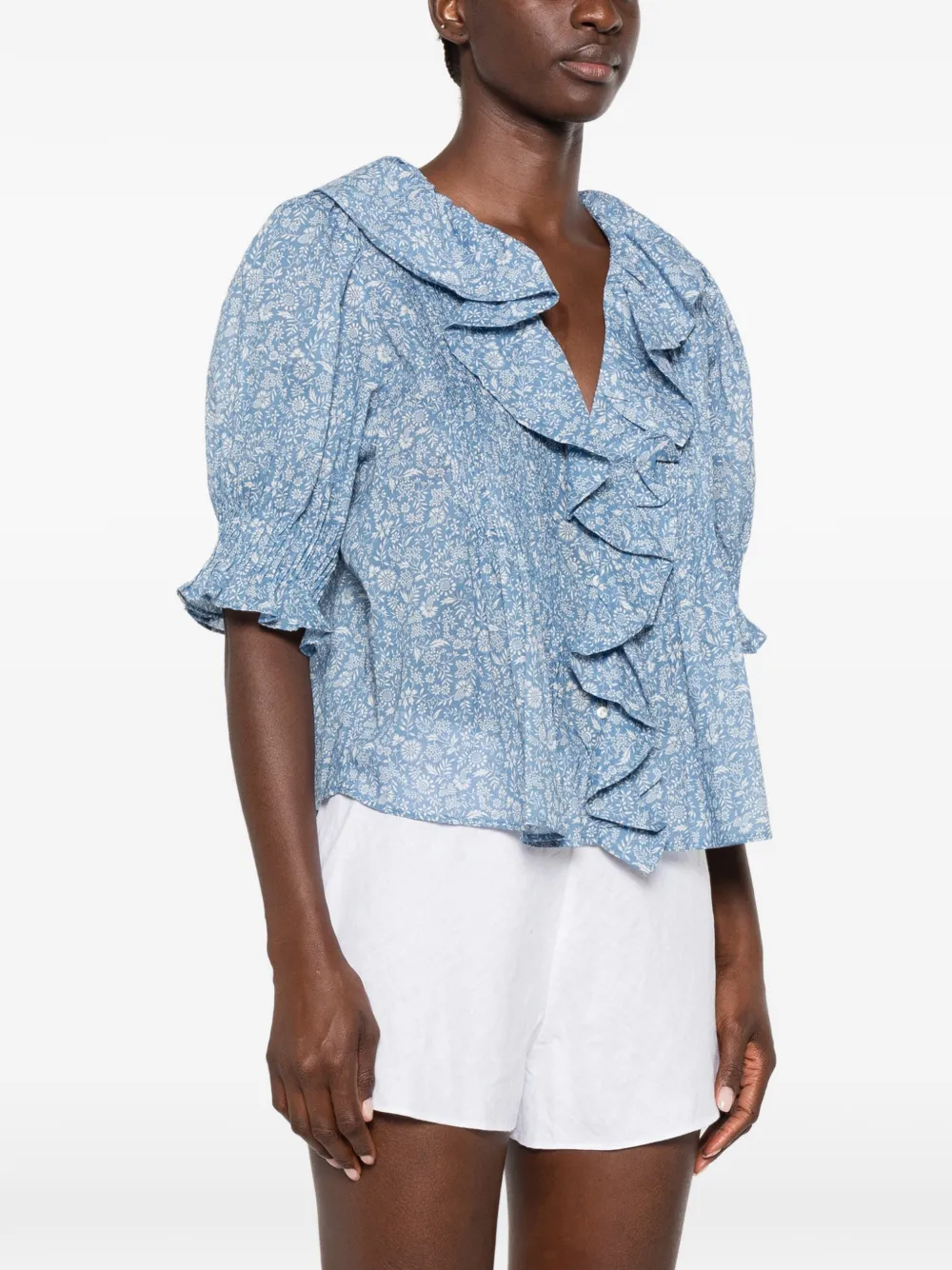 DÔEN Henri Top in Blue, view 3