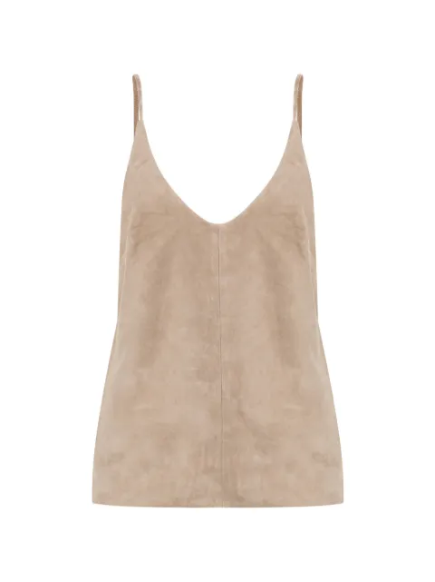 St. Agni suede low-back cami top