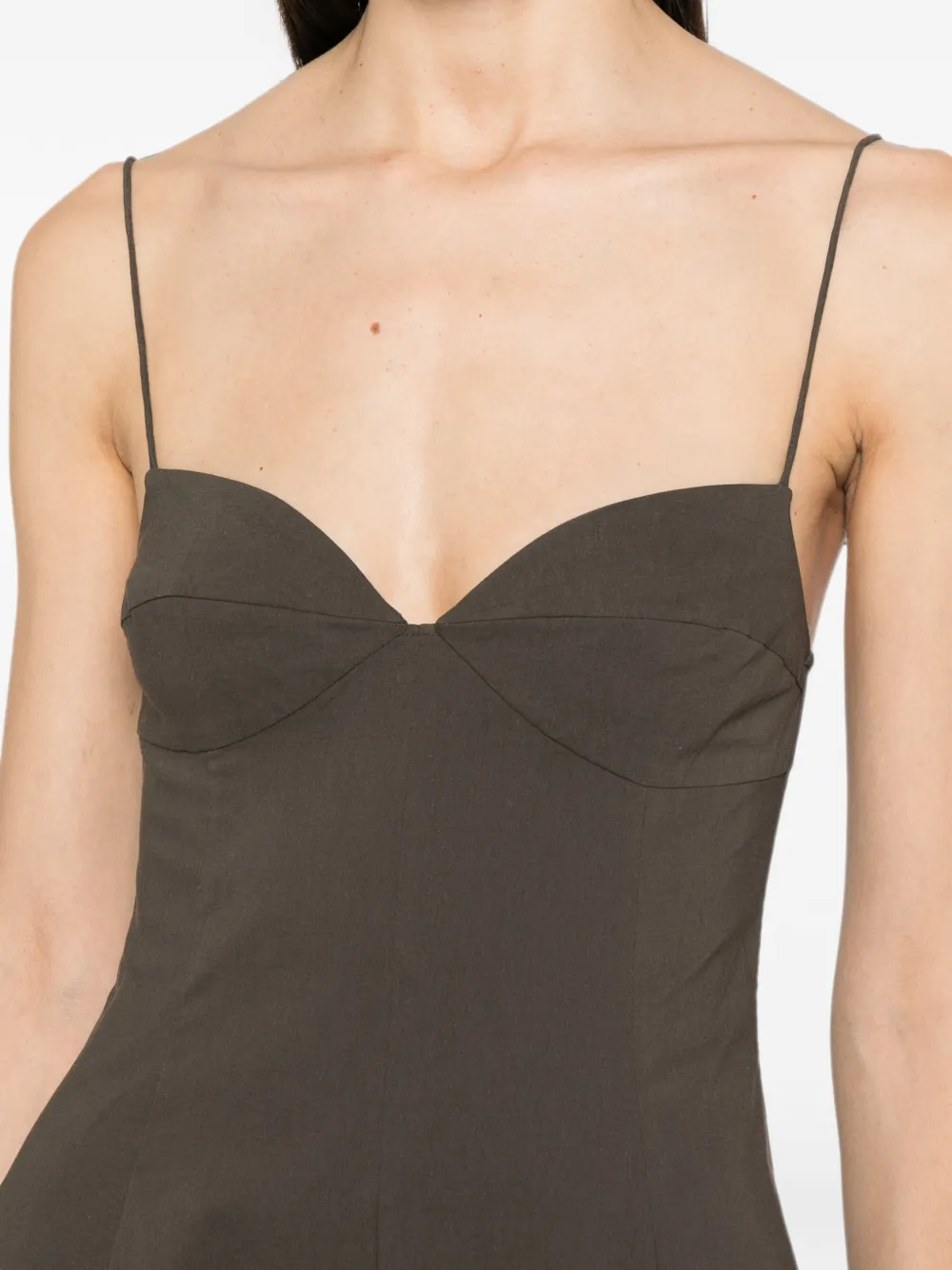 St. Agni Cami Dress - Wood in Brown, view 5