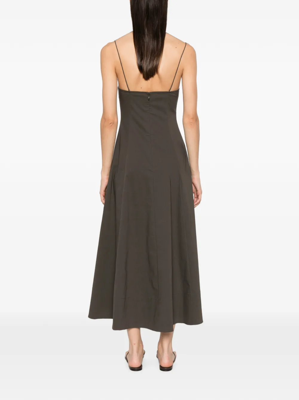 St. Agni Cami Dress - Wood in Brown, view 4
