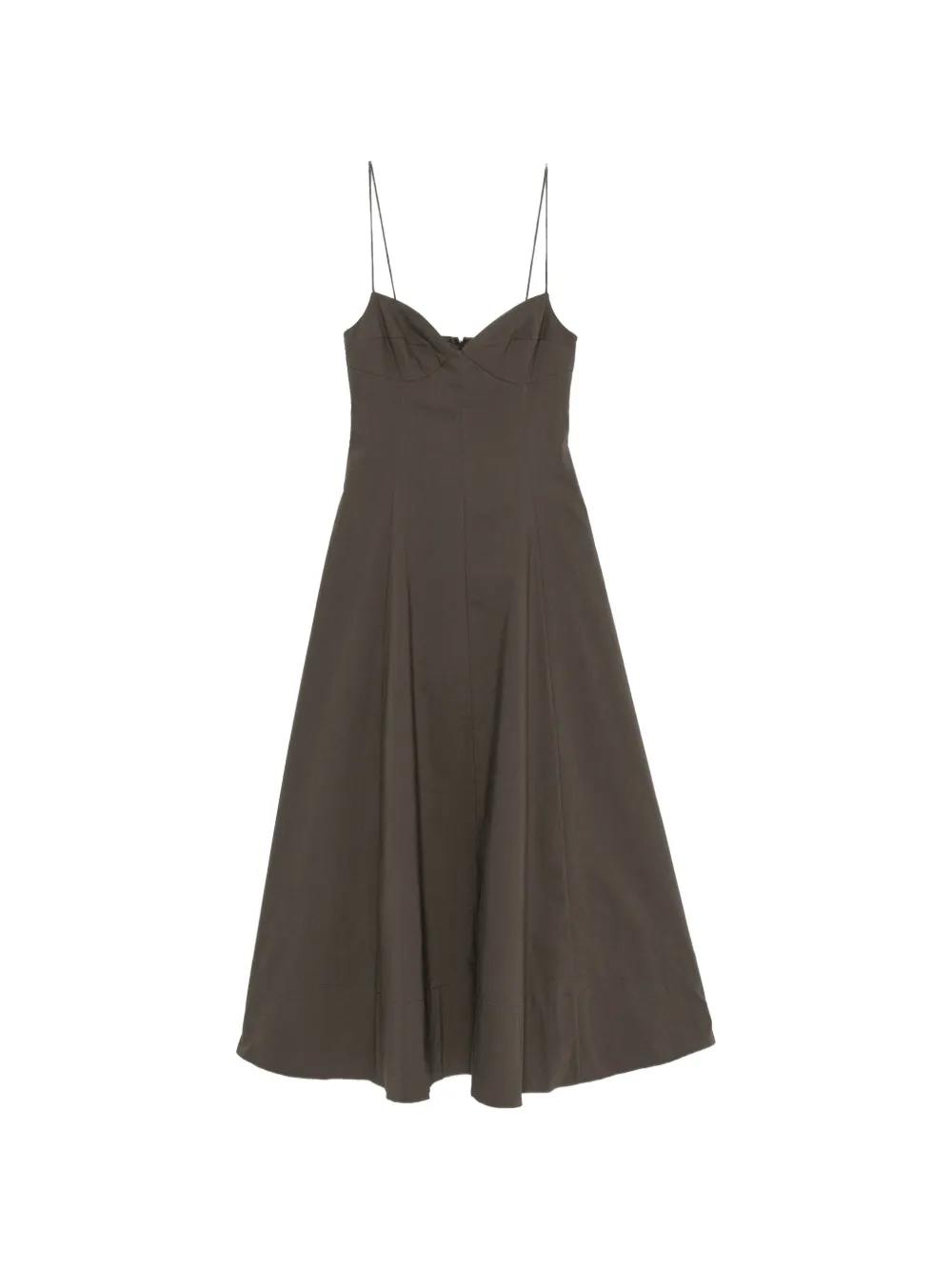 St. Agni Cami panelled midi dress - Brown