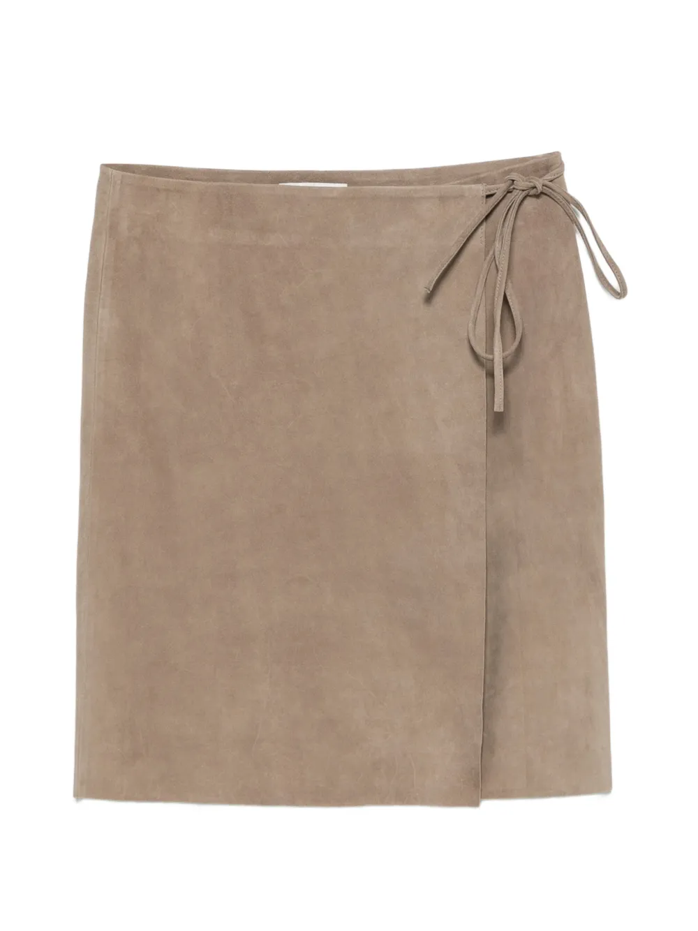 St. Agni suede wrap skirt - Nude