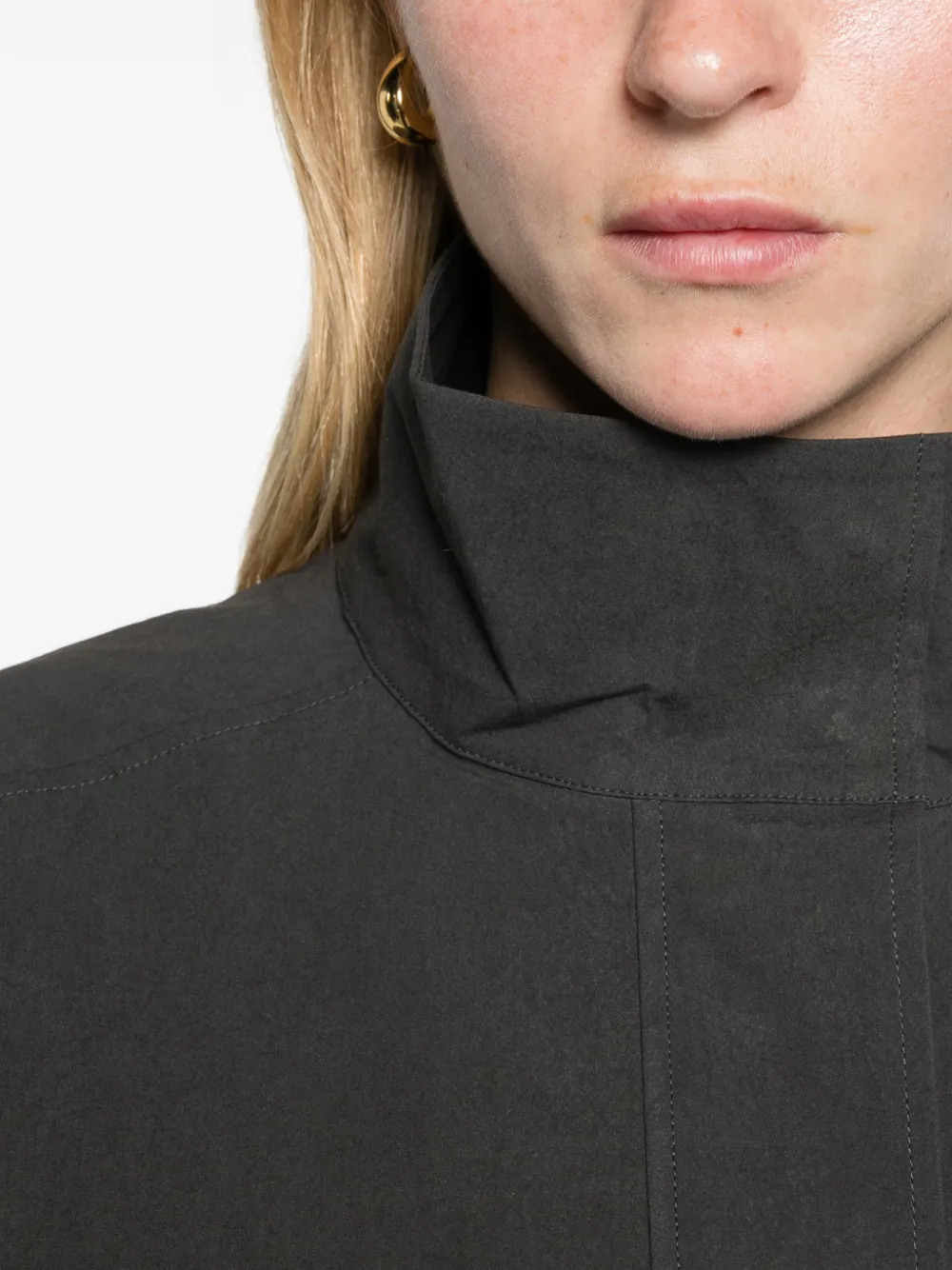 St. Agni technical cotton carpenter jacket iron glaze Grijs