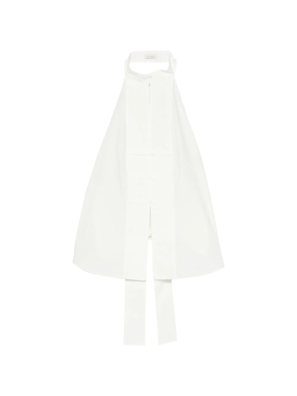 St. Agni button-detail halter top off white Wit