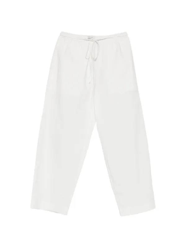 St. Agni Drawstring-fastening Cropped Pants in White