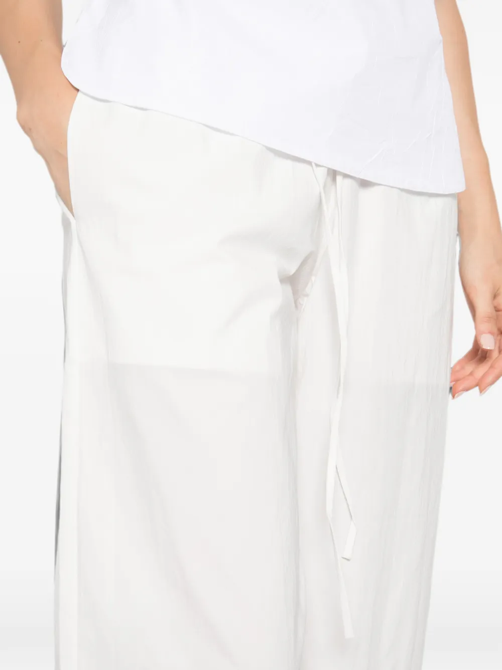 St. Agni drawstring-fastening cropped pants Wit