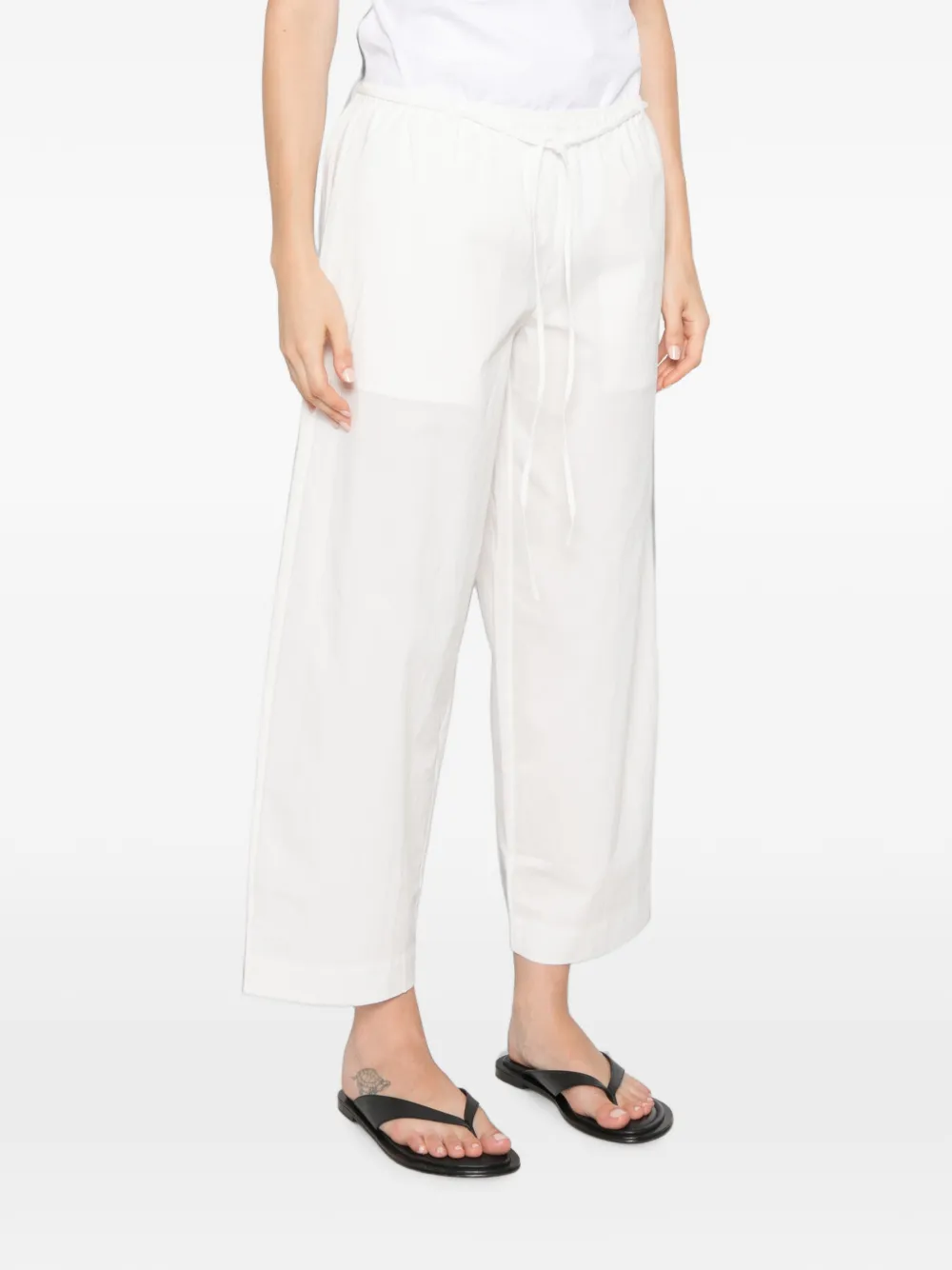St. Agni drawstring-fastening cropped pants Wit