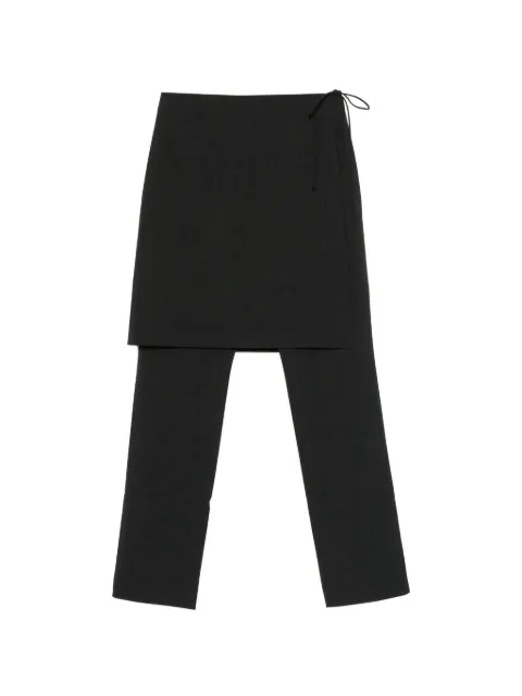 St. Agni wool sarong pants - dark graphite