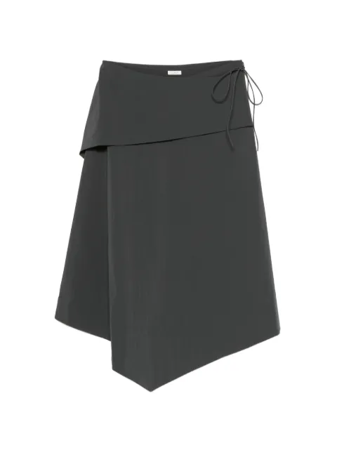 St. Agni detachable-belt asymmetric skirt - iron glaze