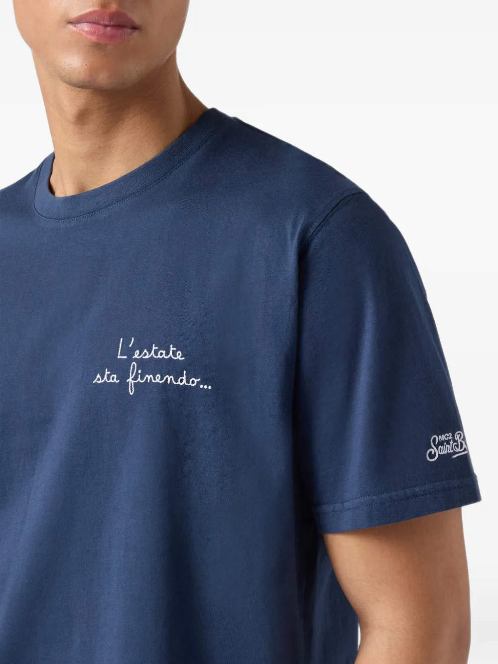 MC2 Saint Barth T-shirt met borduurwerk Blauw