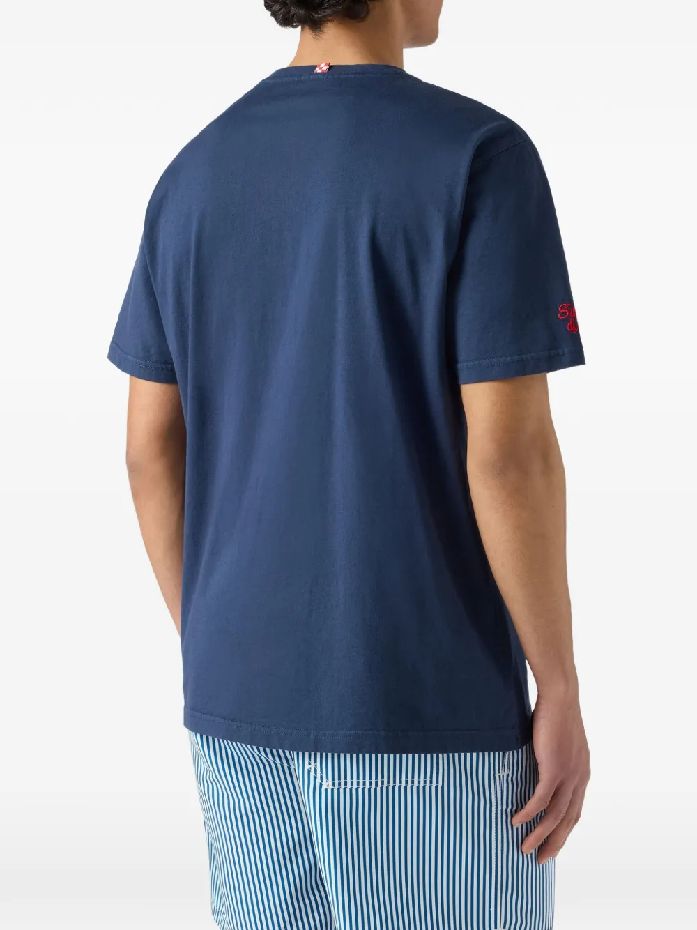 MC2 Saint Barth T-shirt met borduurwerk Blauw