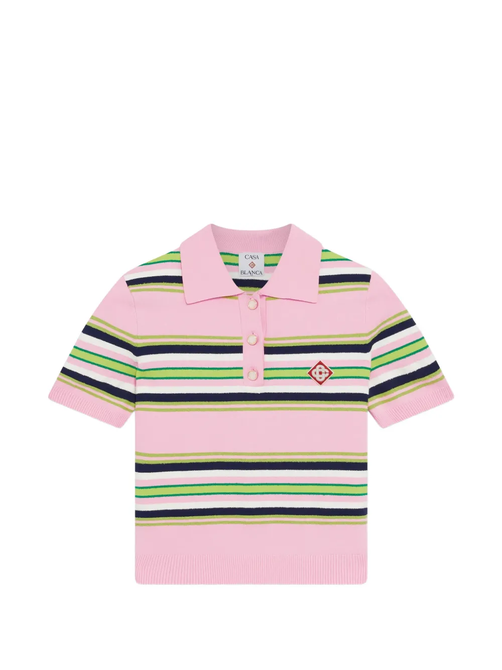 Casablanca striped polo shirt - Rosa