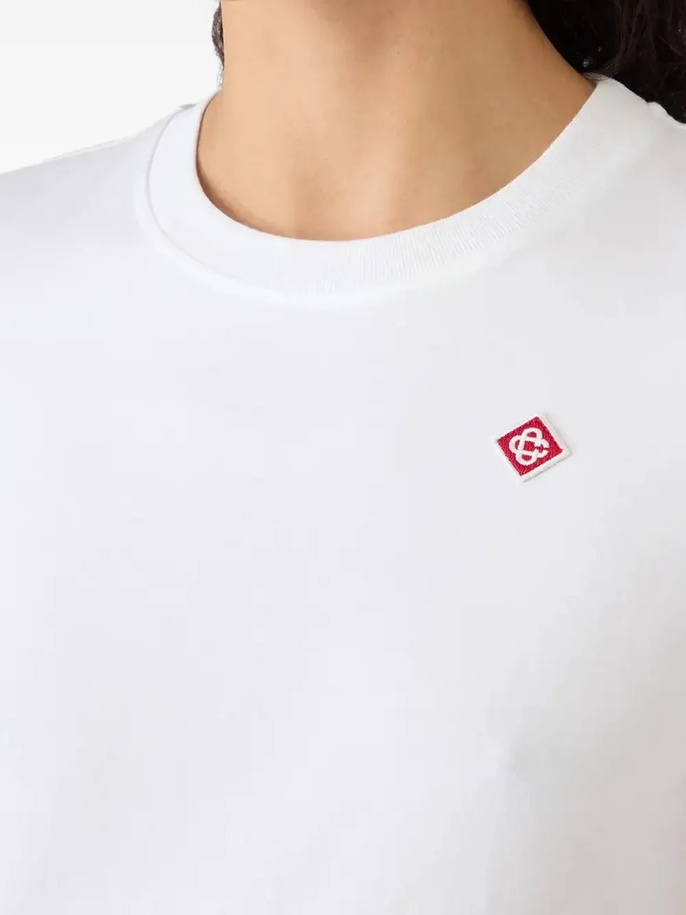 Casablanca T-shirt met logodetail Wit