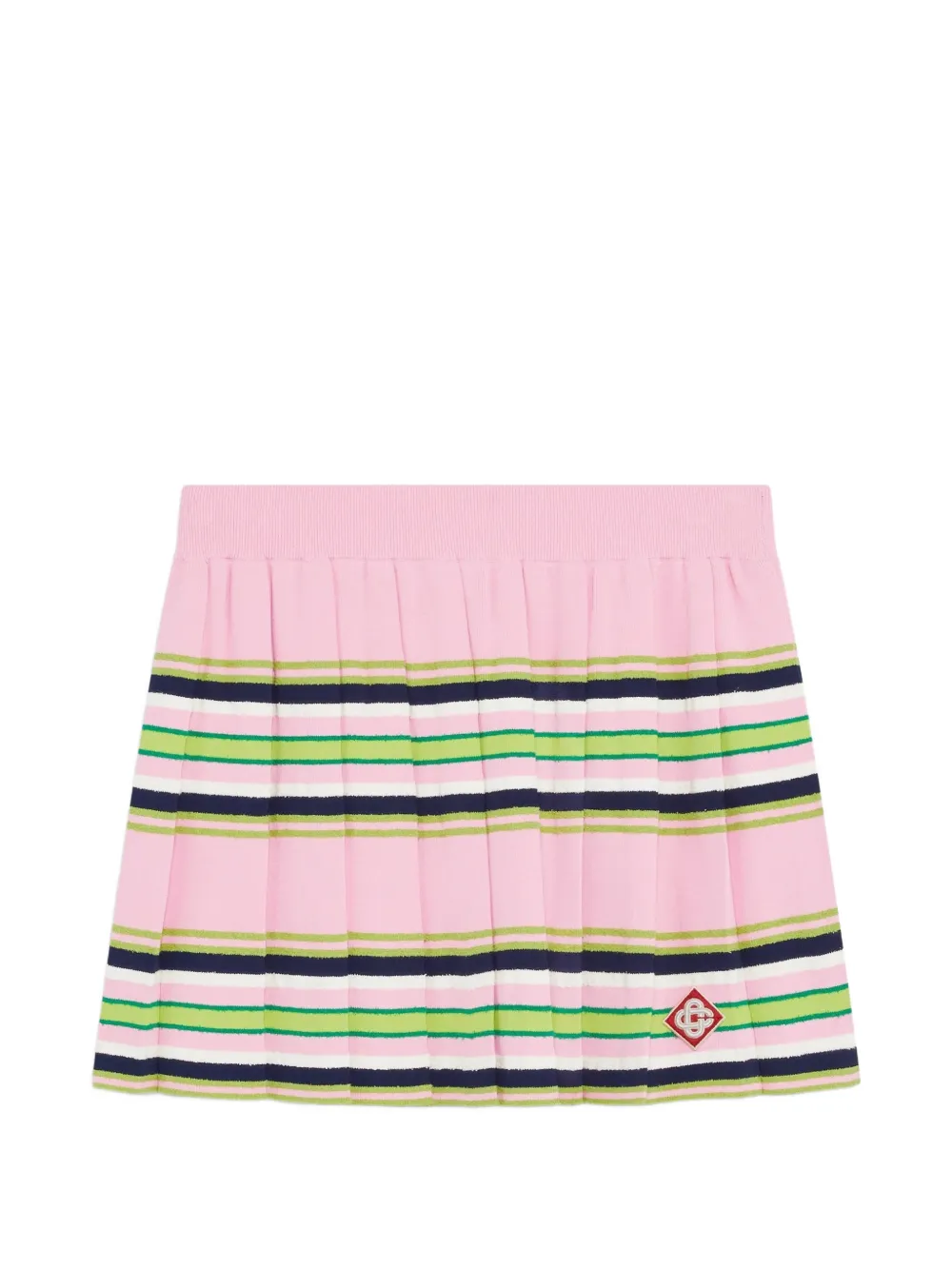 Casablanca Gestreepte mini-rok met plooien Roze