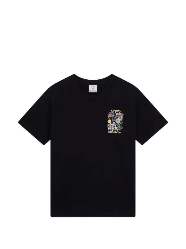 Casablanca Black Graffiti Short-sleeve T-shirt