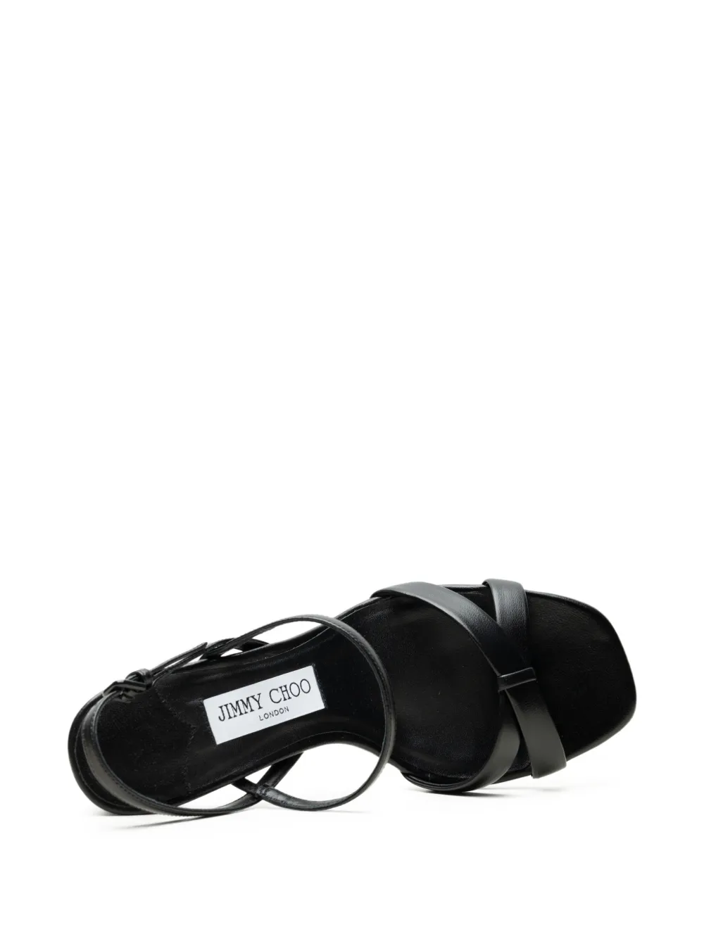 Jimmy Choo Elsy crossover-strap block-heel sandals Zwart