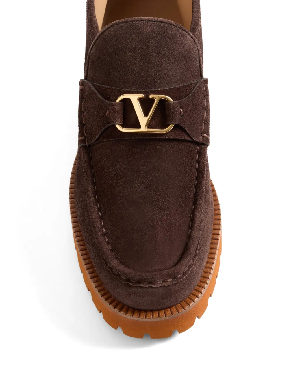 Valentino Garavani Lord chunky leren enkellaarzen Bruin