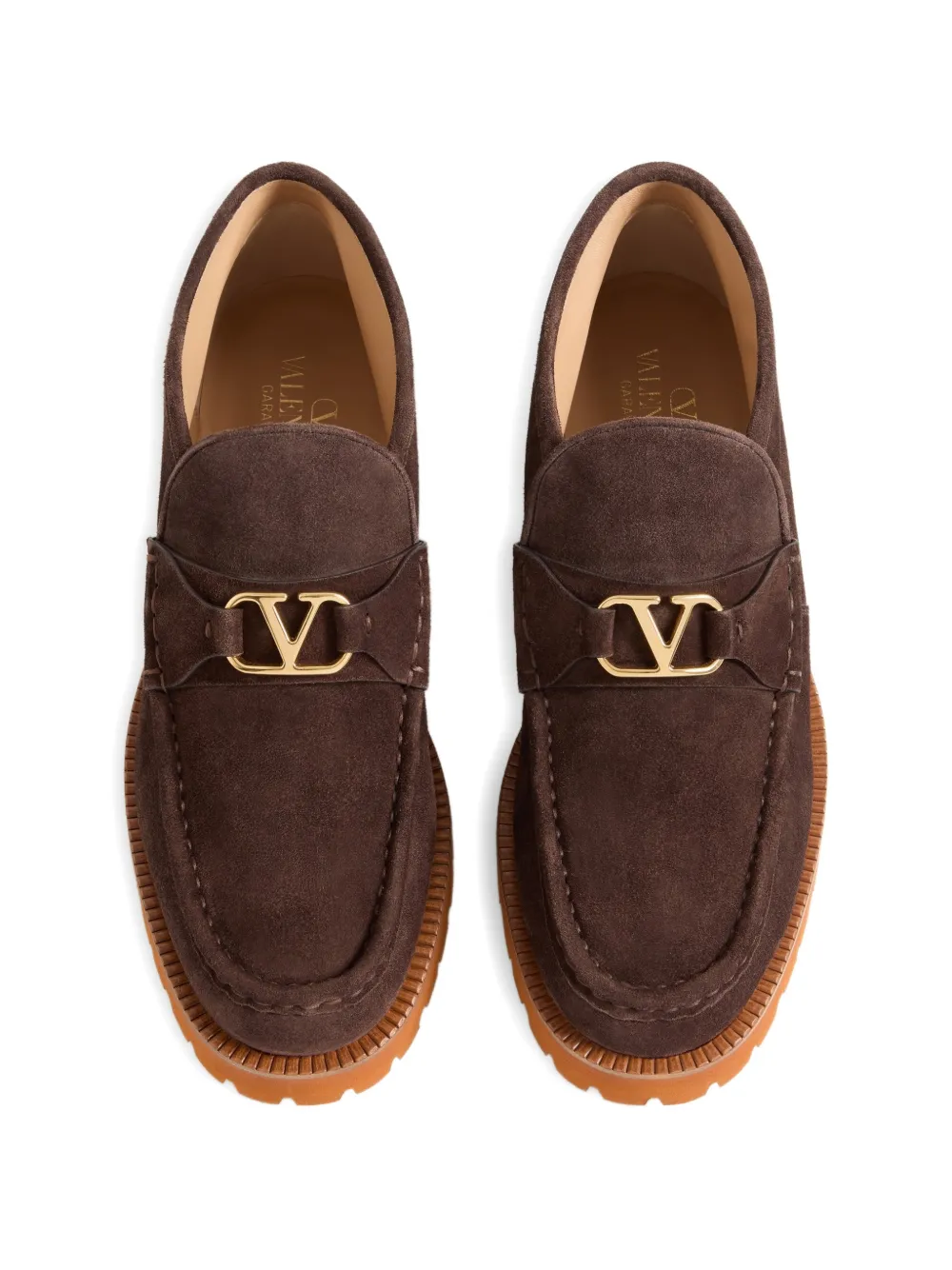 Valentino Garavani Lord chunky leren enkellaarzen Bruin