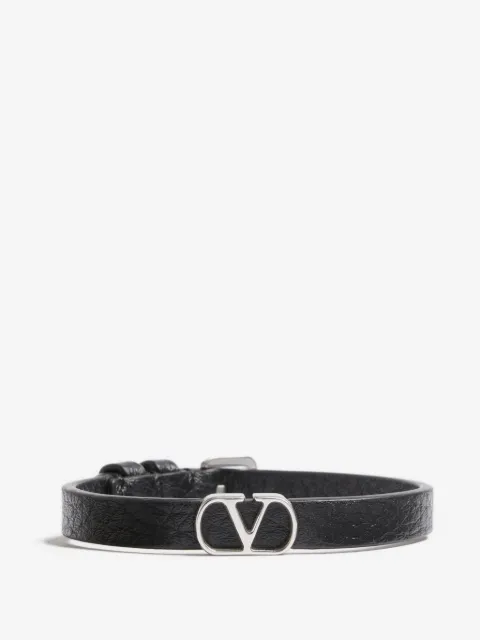 Valentino Garavani Vlogo Signature grainy calfskin bracelet