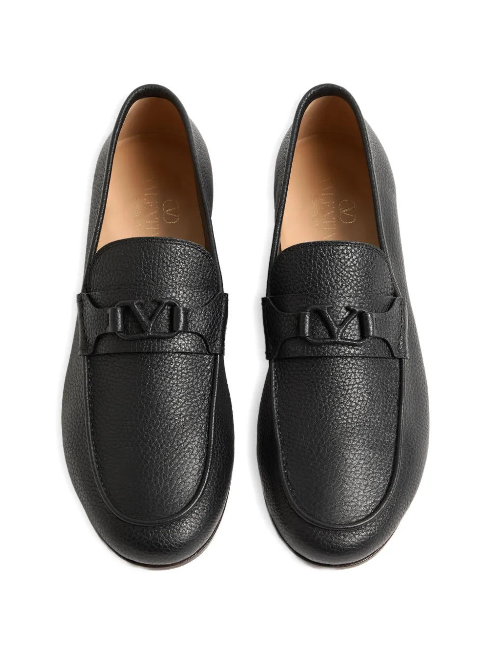 Valentino Garavani VLogo Signature leren loafers Zwart
