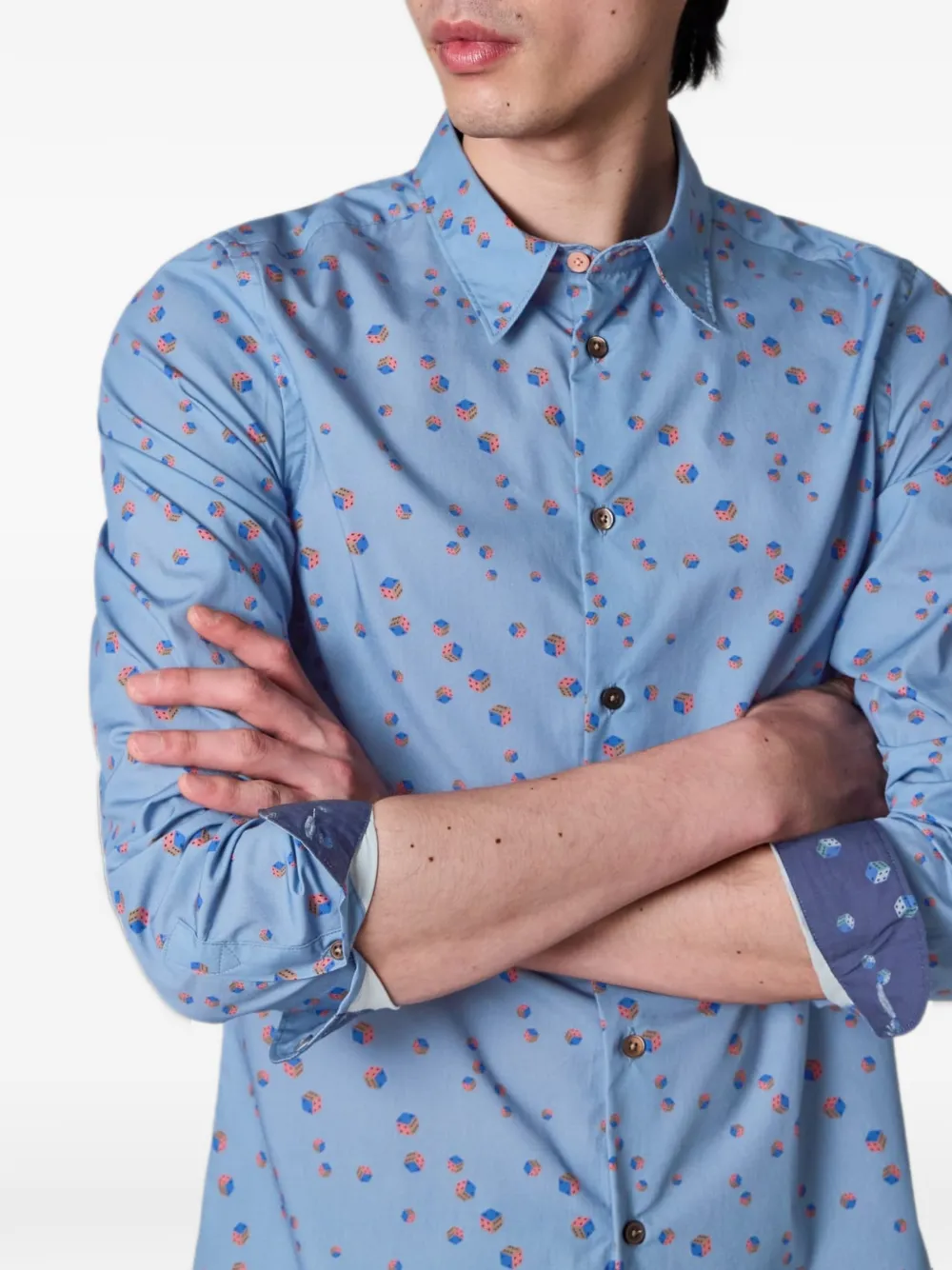 PS Paul Smith Overhemd met print Blauw