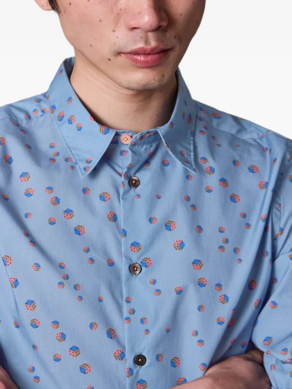 PS Paul Smith Overhemd met print Blauw