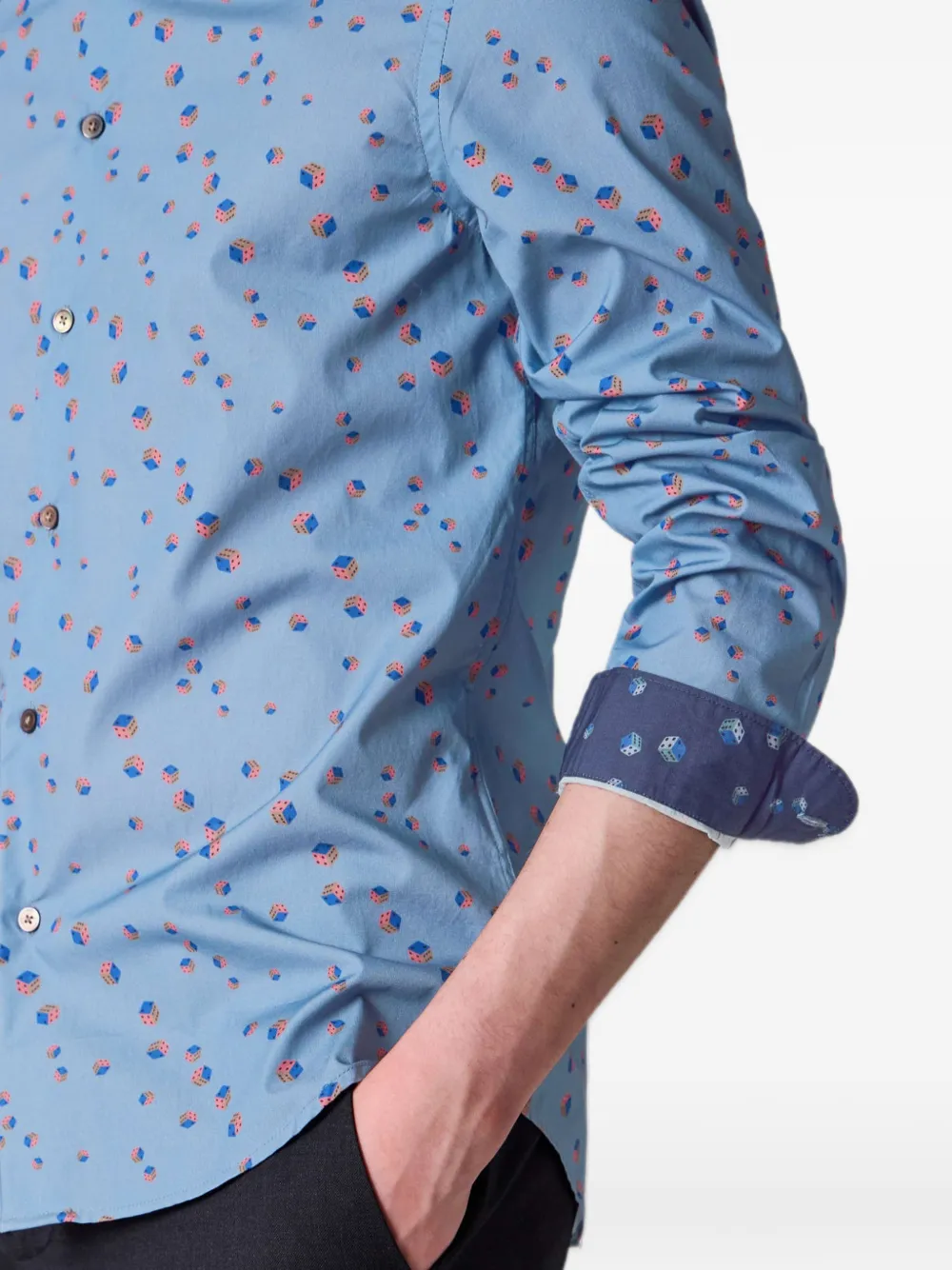 PS Paul Smith Overhemd met print Blauw