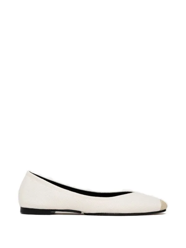 Jacquemus Toe-detail Ballet Flats in Neutrals