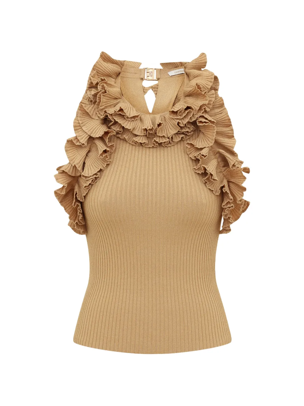 ZIMMERMANN Luna ruffled-detail top - Oro