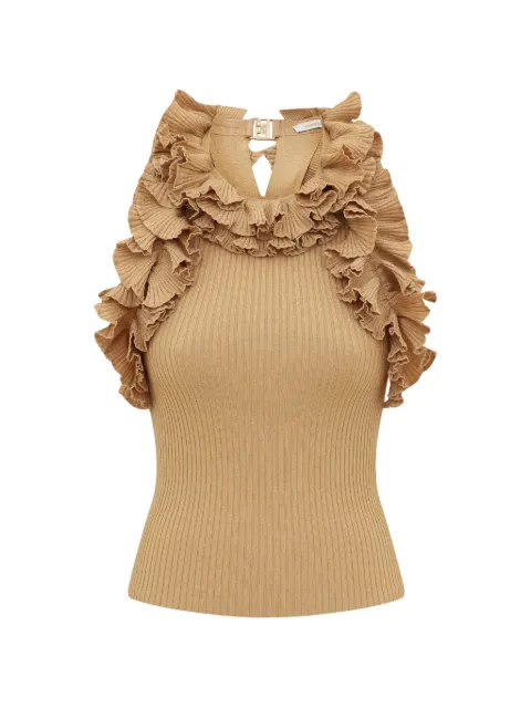 ZIMMERMANN Luna ruffled-detail top