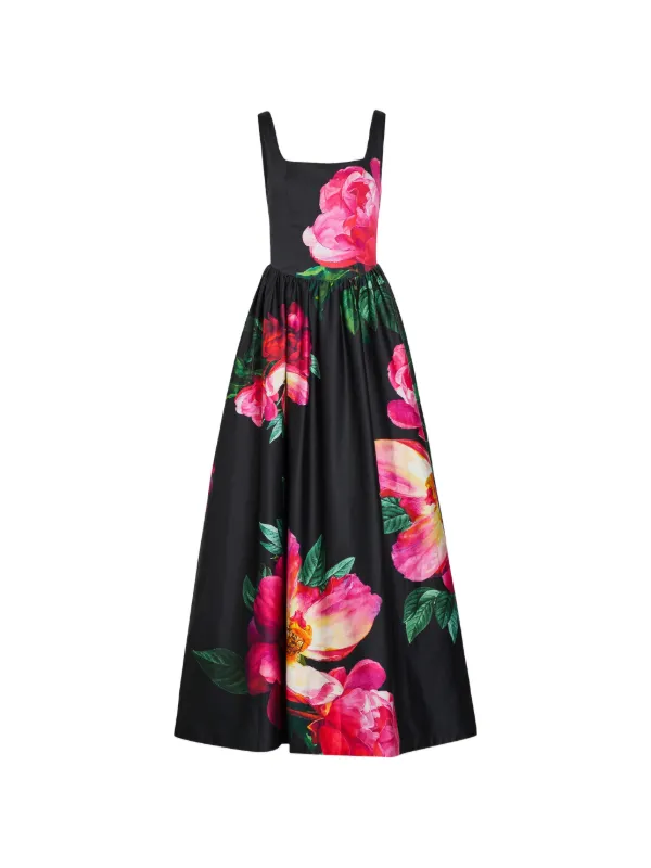 maxi alice dress print Green Tulip Print Alice Maxi Dress