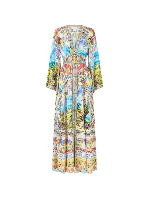 Camilla kimono sleeve shirring dress