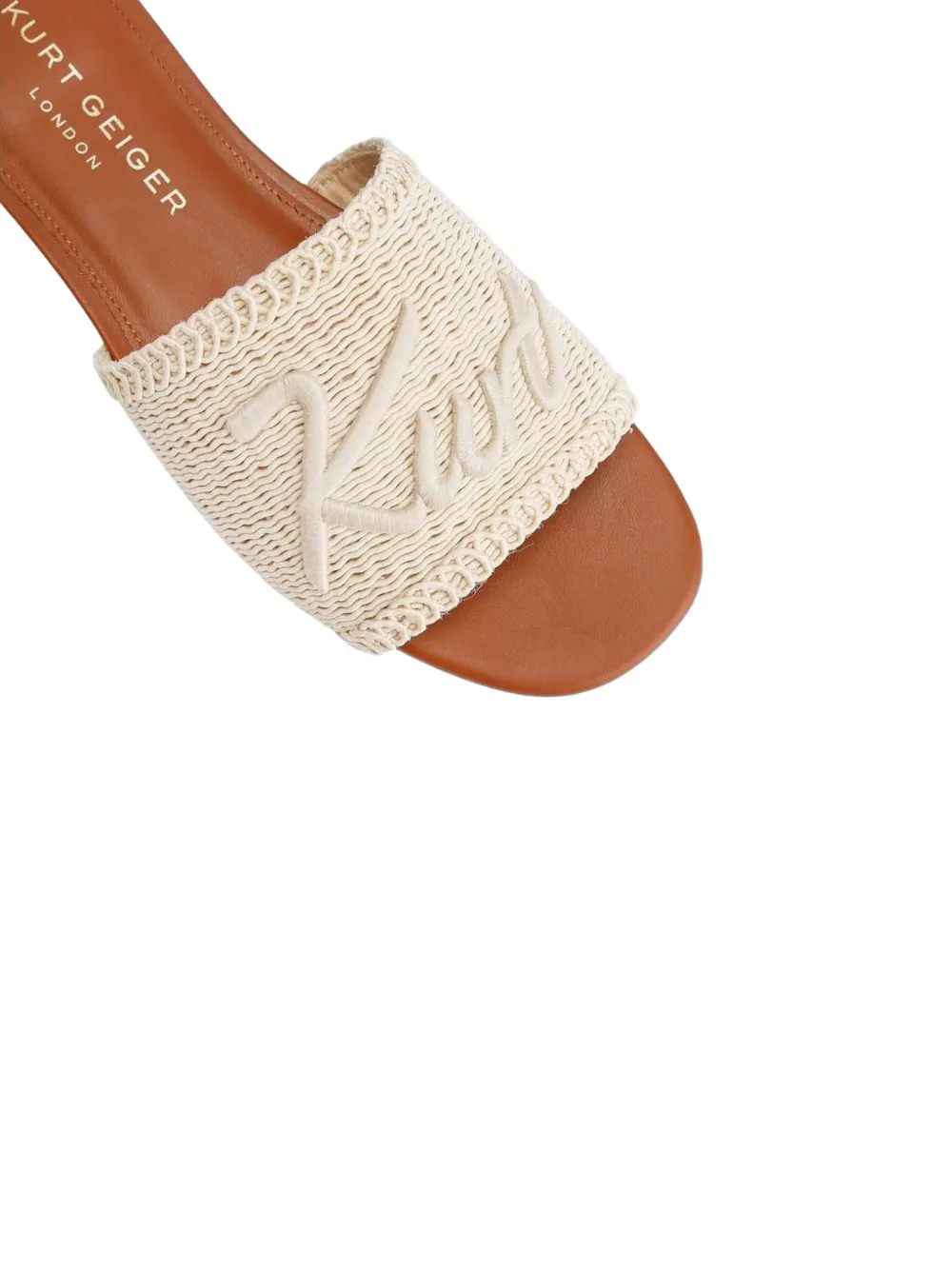 Kurt Geiger Platte geweven sandalen Beige