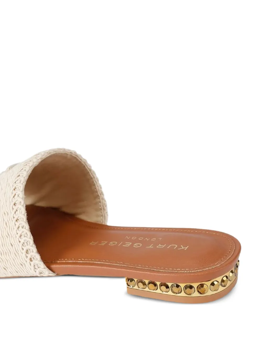 Kurt Geiger Platte geweven sandalen Beige