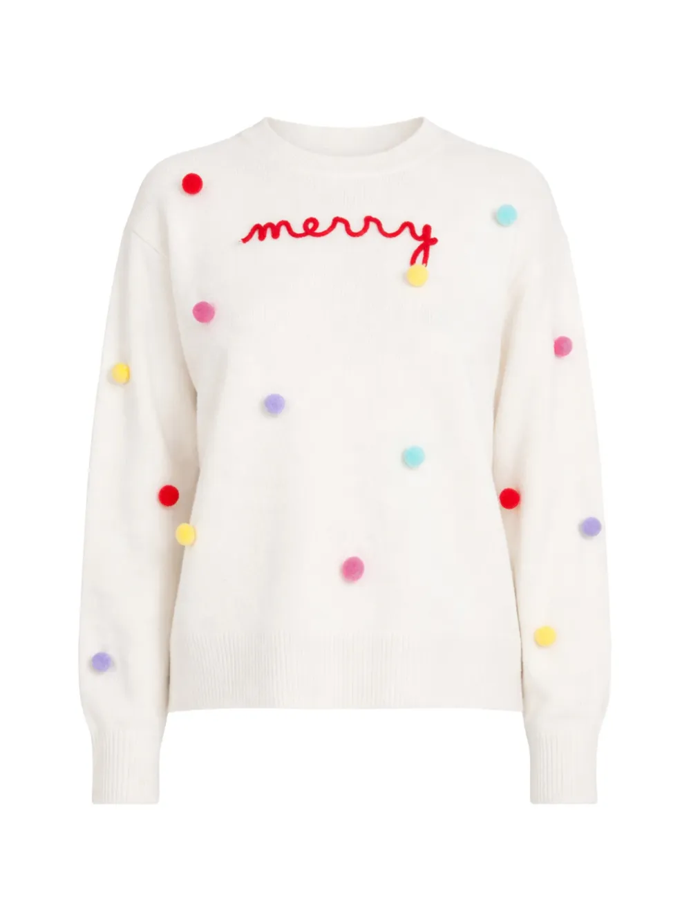 MC2 Saint Barth embroided pom-pom sweater - Bianco