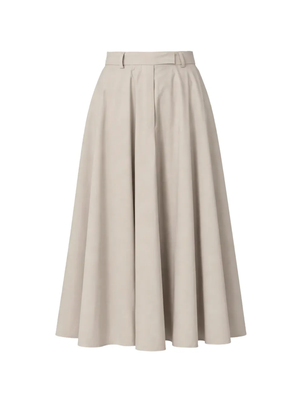 Officine Generale Bertille pleated cotton midi skirt - Grigio