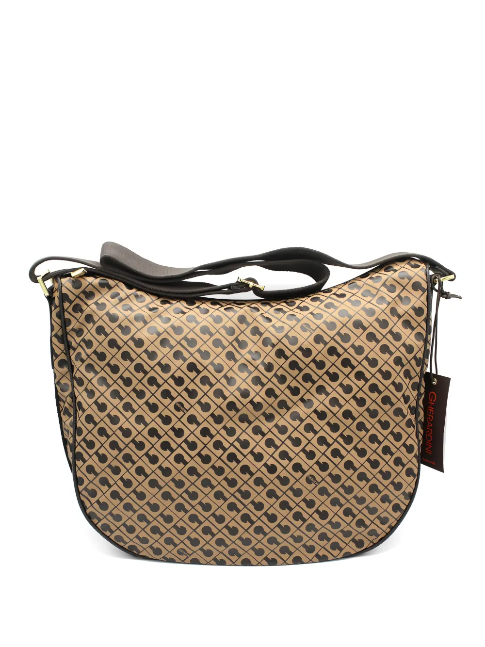 Gherardini patterned strap shoulder bag - Toni neutri