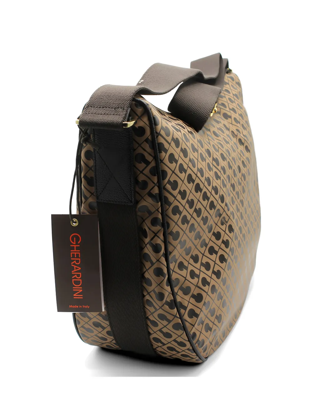  Gherardini Patterned Strap Shoulder Bag - Neutrals 