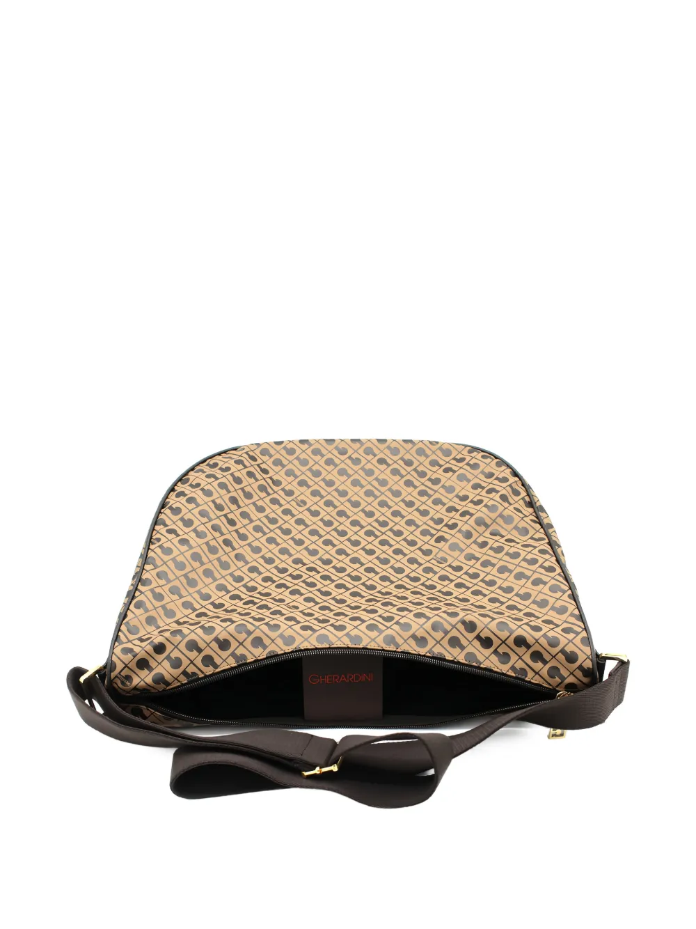  Gherardini Patterned Strap Shoulder Bag - Neutrals 