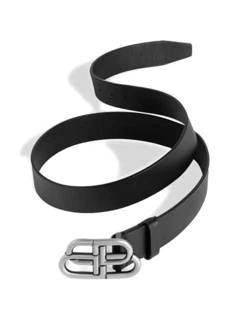 Balenciaga logo buckle leather belt