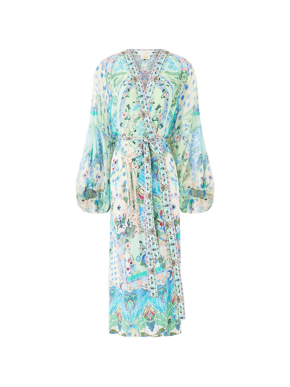 Camilla Midsummer floral-pattern midi dress - Verde