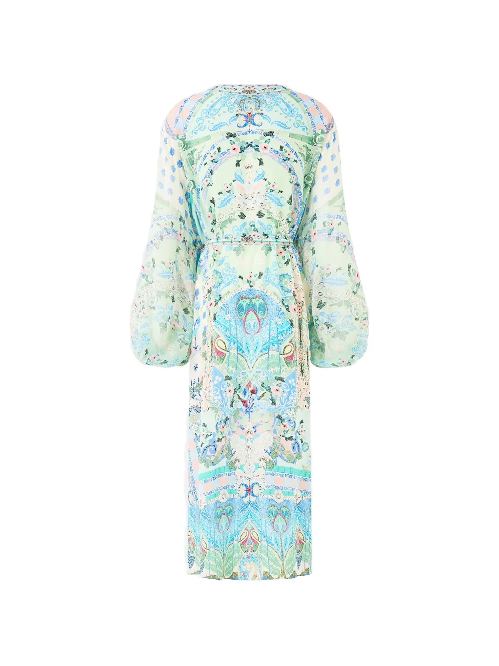  Camilla Midsummer Floral-pattern Midi Dress - Green 