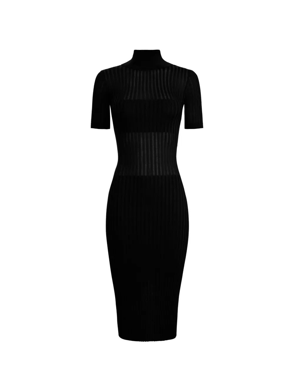 Elisabetta Franchi turtleneck midi dress - Nero