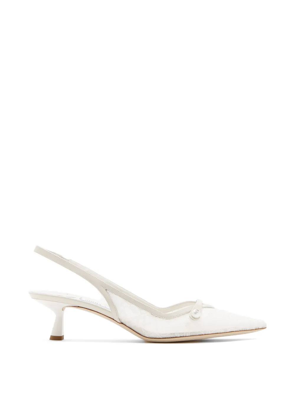 Jimmy Choo Amita pointed-toe lace pumps - White
