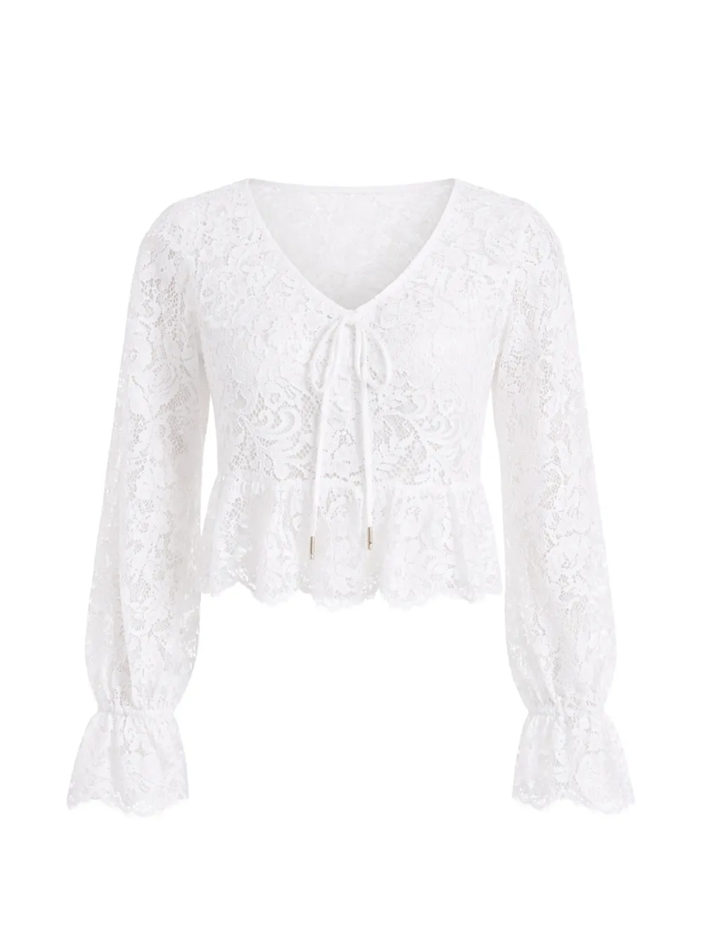 Michael Michael Kors lace V-neck top - Bianco