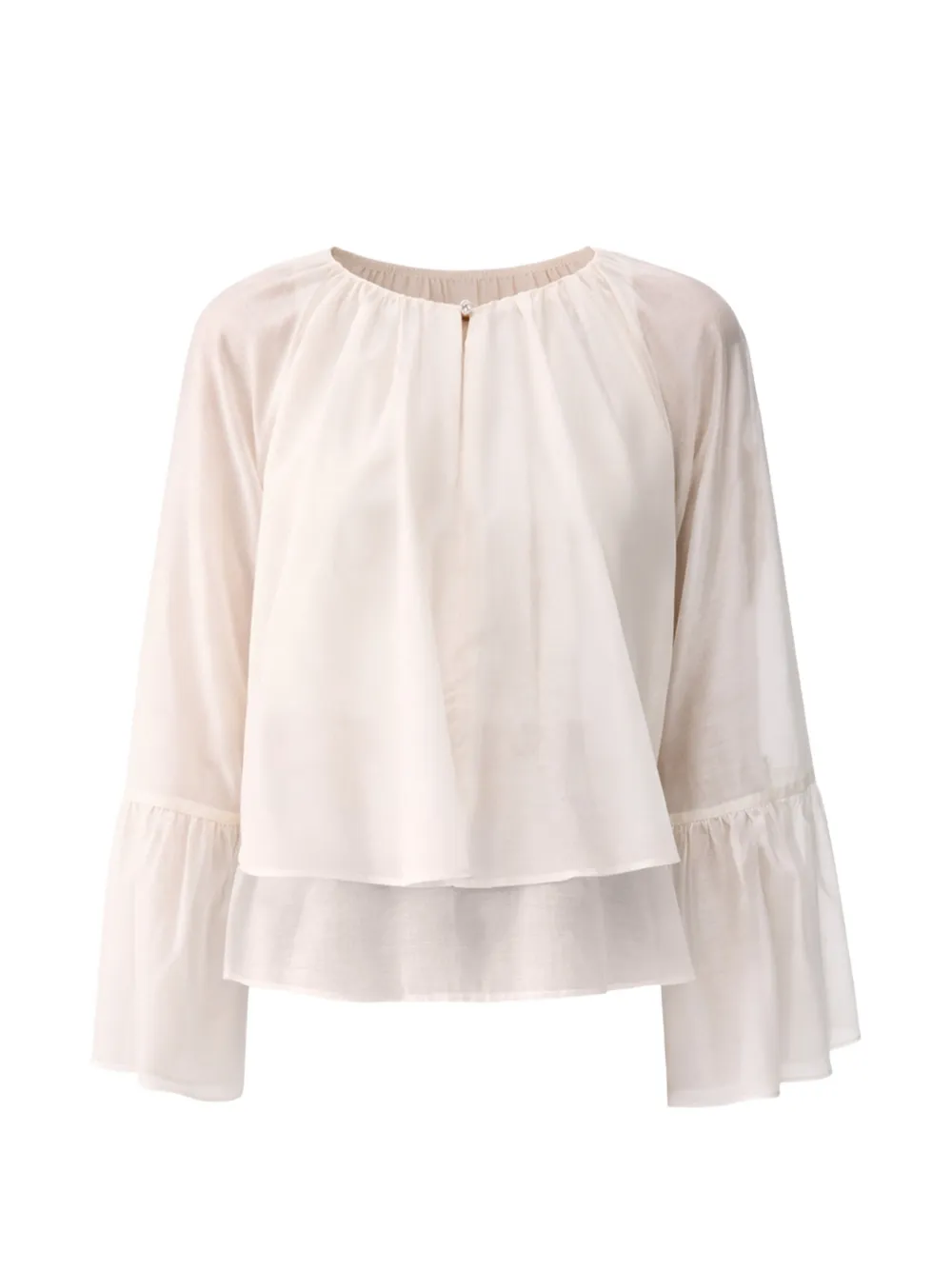 LIU JO bell-sleeve shirt - Nude